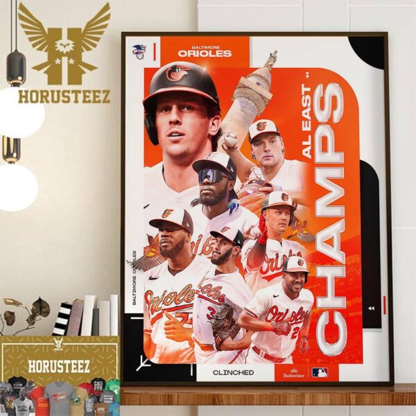 Congrats Baltimore Orioles Are 2023 AL East Division Champions Home Decor Poster Canvas