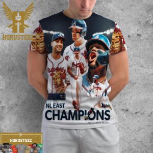 Congratulations to Atlanta Braves Are The 2023 NL East Champions For The 6th Straight Season All Over Print Shirt