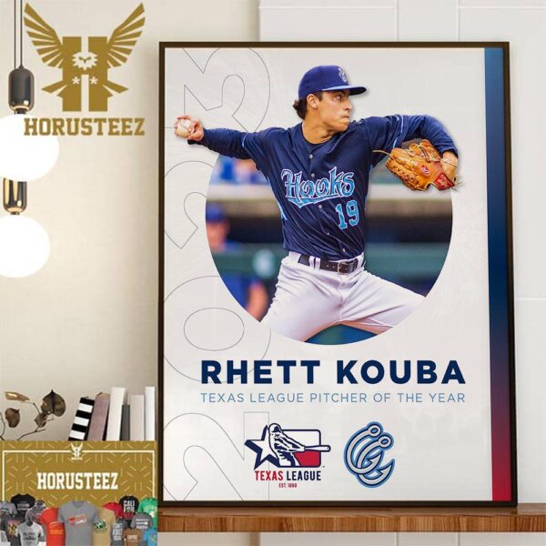 Corpus Christi Hooks Rhett Kouba Is The 2023 Texas League Pitcher Of The Year Home Decor Poster Canvas
