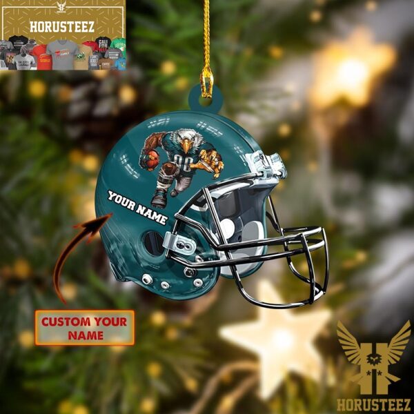 Custom Name Philadelphia Eagle NFL Christmas Tree Decorations Ornament