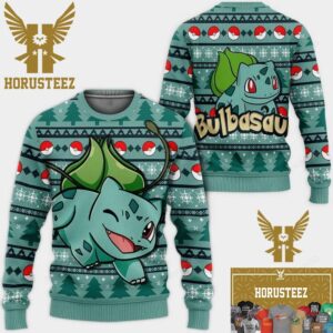 Cute Bulbasaur Anime Pokemon Christmas Holiday Ugly Sweater