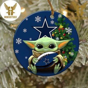 Dallas Cowboy Baby Yoda NFL 2023 Decorations Christmas Ornament
