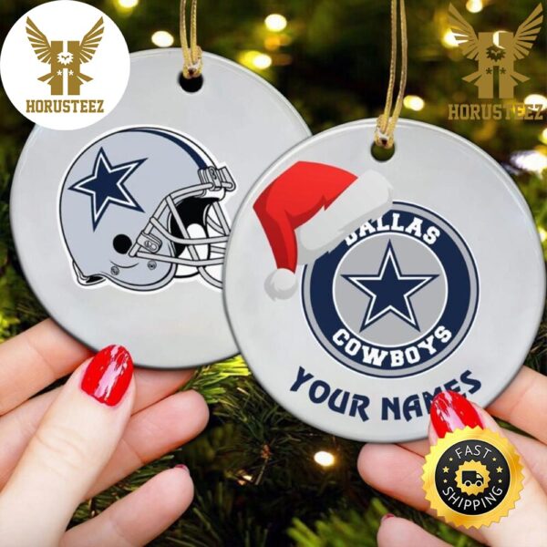 Dallas Cowboy Christmas Personalized NFL Football Decorations Christmas Ornament