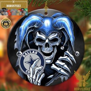 Dallas Cowboy NFL Skull Joker Christmas Tree Decorations Ornament