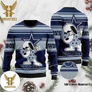 Dallas Cowboys Dabbing Snoopy Holiday Christmas Ugly Sweater