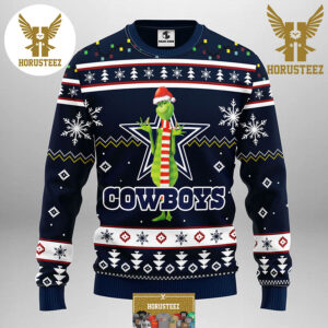 Dallas Cowboys Funny Grinch NFL Best For Xmas Holiday Christmas Ugly Sweater
