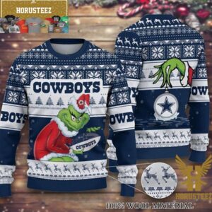 Dallas Cowboys Grinch Stolen Gifts Football Fan Christmas Ugly Sweater