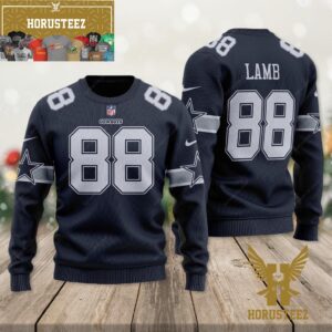 Dallas Cowboys Lamb No 88 Christmas Ugly Sweater