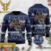 Dallas Cowboys Mascot Printed Black Christmas Ugly Sweater