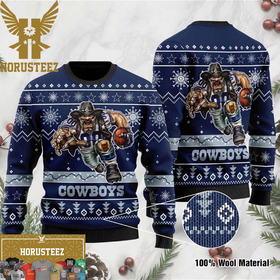 Dallas Cowboys Mascot Ugly Sweater Cowboys Christmas Ugly Sweater