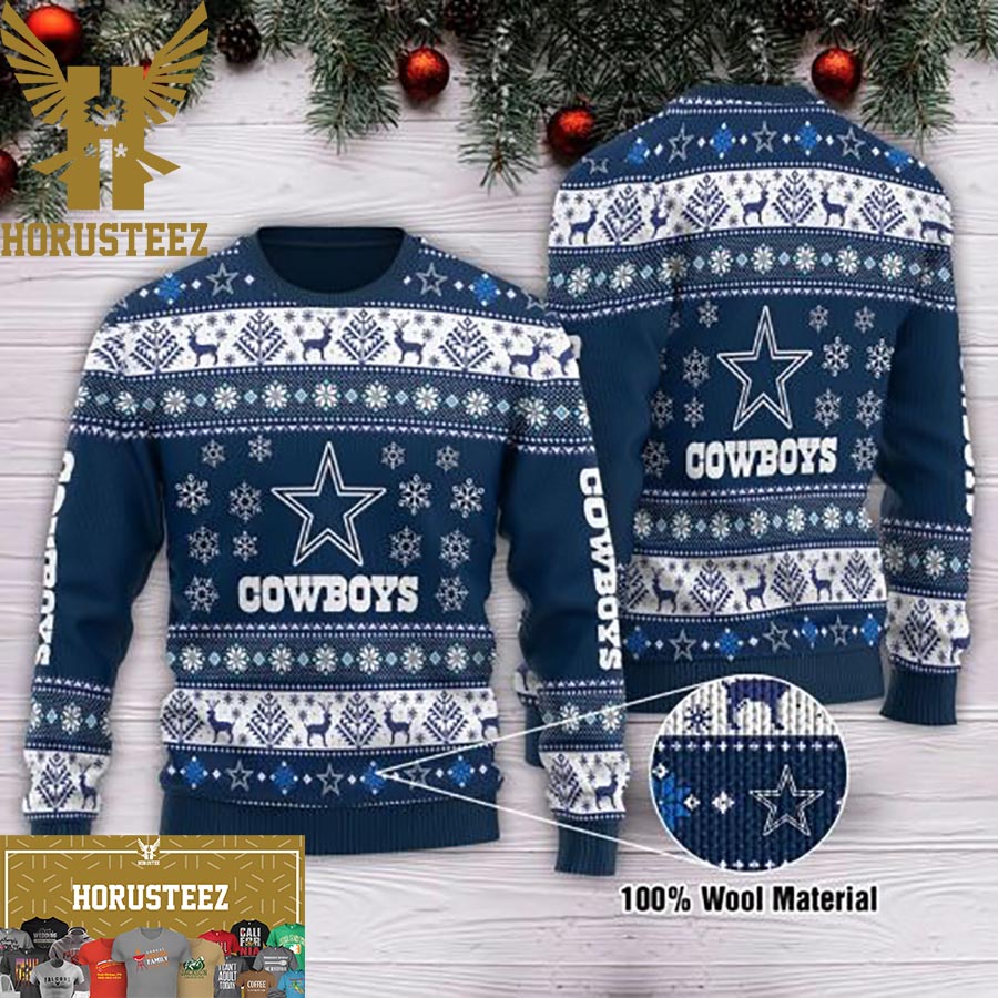 Dallas Cowboys Reindeer Christmas Ugly Sweater