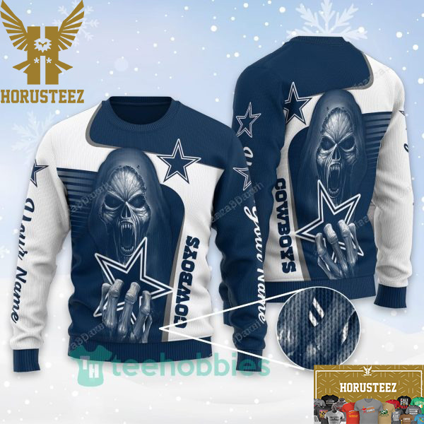 Dallas Cowboys Skull NFL Ugly Sweater Coolest Christmas Ugly Sweater