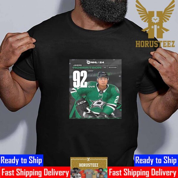 Dallas Stars Jason Robertson In EA Sports NHL 24 Rating Unisex T-Shirt