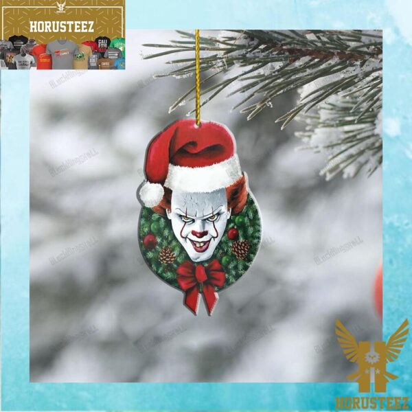 Dangerous Pennywise With Santa Hat Christmas Tree Decorations Ornament