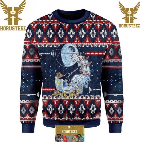 Darth Satnta And Reindeer In Star Wars Funny Christmas Ugly Sweater