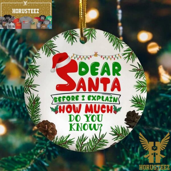 Dear Santa Bee I Explain How Much Do You Know Holiday 2023 Christmas Tree Decorations Ornament