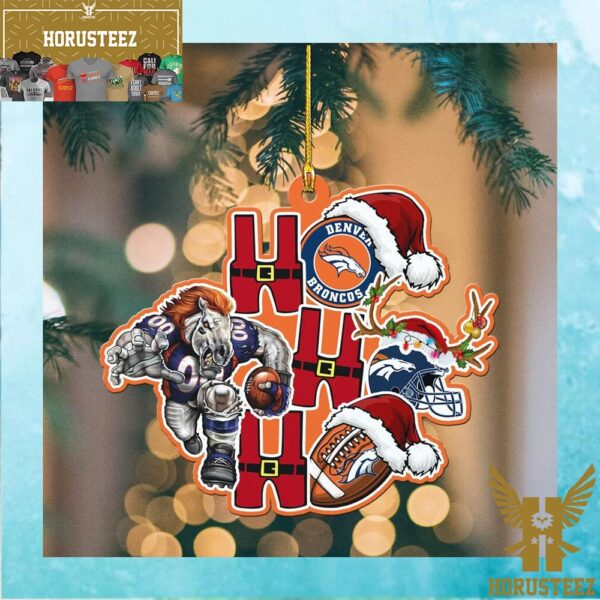Denver Broncos Ho Ho Ho Christmas Tree Decorations Ornament