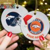 Denver Broncos NFL Custom Name Grinch Candy Cane Christmas Tree Decorations Ornament