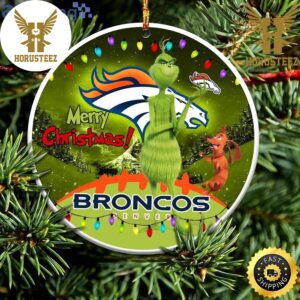 Denver Broncos NFL Funny Grinch Decorations Christmas Ornament