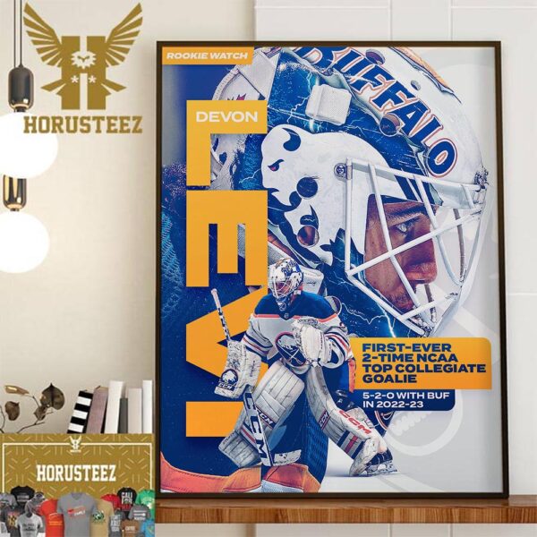 Devon Levi Is The Youngest Goalie To Start For The Buffalo Sabres In Over 27 Years at NHL Home Decor Poster Canvas