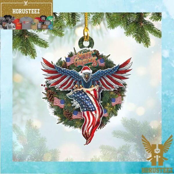 Eagle Merry Christmas 2023 For US Christmas Tree Decorations Ornament