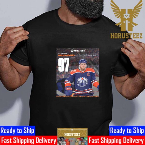 Edmonton Oilers Connor McDavid Rating At EA Sports NHL 24 Unisex T-Shirt