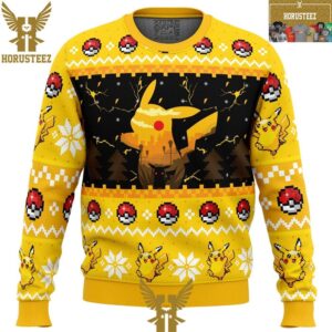 Electric Monster Pokemon Christmas Holiday Ugly Sweater