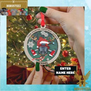 Firefighter Personalized Christmas Tree Decorations Ornament