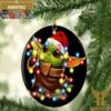 Funny Santa Turtle Dabbing Dancing Christmas Tree Decorations Ornament