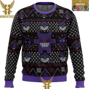 Ghosts Gengar Ghastly Haunter Pokemon Christmas Holiday Ugly Sweater
