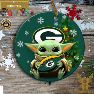 Green Bay Packers Baby Yoda Christmas Tree Decorations Ornament