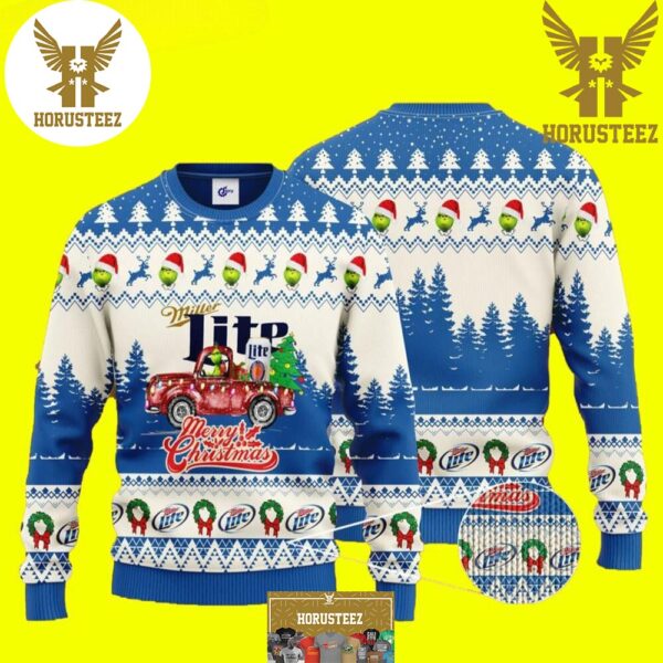 Grinch x Miller Lite Grinch Merry Christmas Best For Xmas Holiday Christmas Ugly Sweater