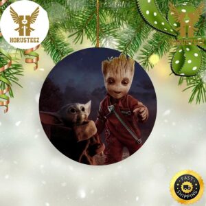 Groot and Baby Yoda Marvel 2023 Marvel Christmas Tree Decorations Christmas Ornament