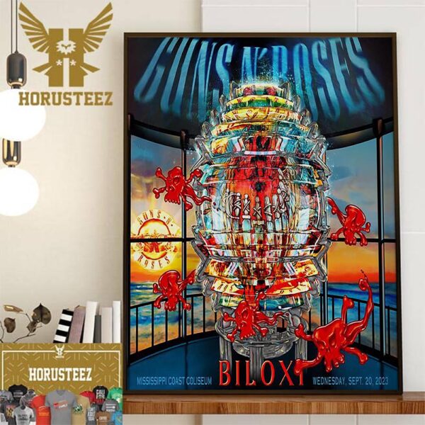 Guns N Roses at Mississippi Coast Coliseum Biloxi MS Sept 20th 2023 Home Decor Poster Canvas