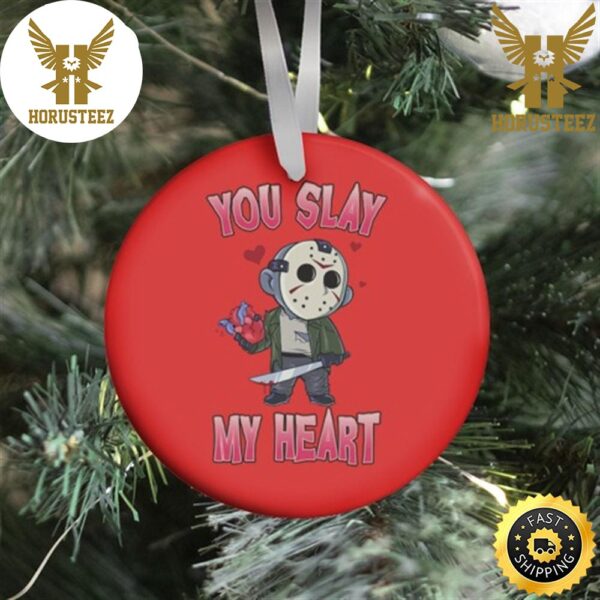 Horror You Slay My Heart Decorations Christmas Ornament