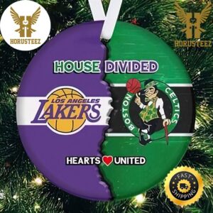 House Divided Christmas Decorations Lakers Decorations Christmas Ornament