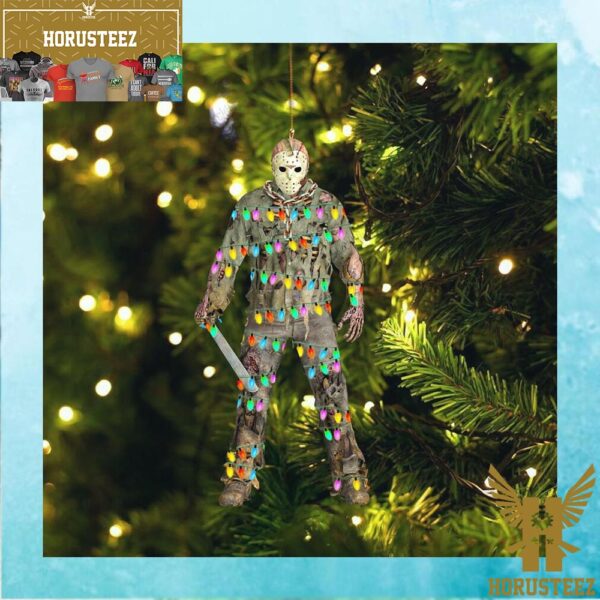 Jason Voorhees Machete Horror Led Lights Christmas Tree Decorations Ornament