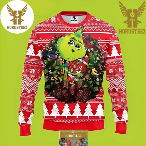 KC Chiefs NFL Cute Grinch Best For Xmas Holiday Christmas Ugly Sweater