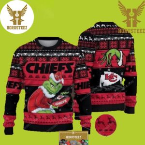 Kansas City Chiefs And Grinch Best For Xmas Holiday Christmas Ugly Sweater