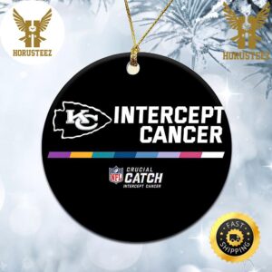 Kansas City Chiefs Intercept Cancer 2023 Hallmark NFL 2023 Decorations Christmas Ornament