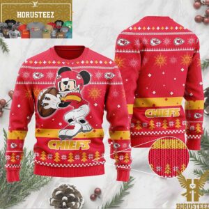 Kansas City Chiefs Mickey Mouse Player Ugly Christmas Ugly Sweater
