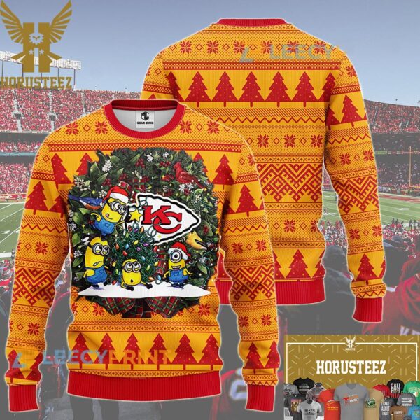 Kansas City Chiefs Minion NFL Ugly Christmas Ugly Sweater