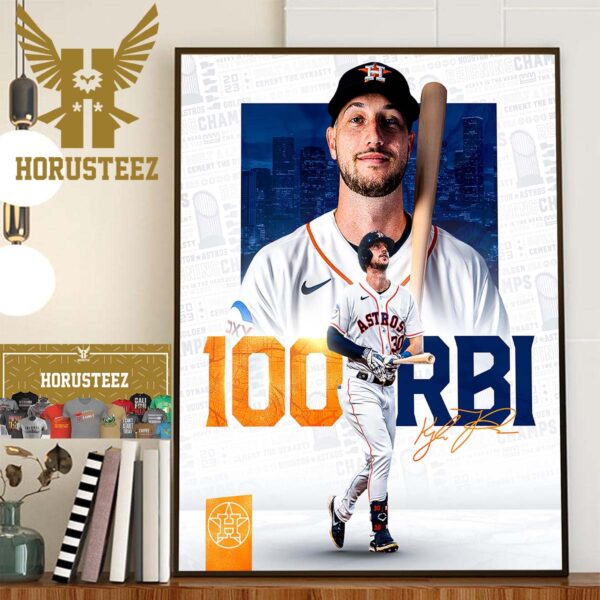 Kyle Tucker 100 RBI With Houston Astros In MLB Home Decor Poster Canvas