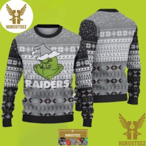 Las Vegas Raiders x Grinch Best For Xmas Holiday Christmas Ugly Sweater