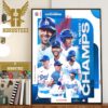 Los Angeles Dodgers 11 Straight Postseason In MLB Home Decor Poster Canvas