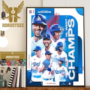 Los Angeles Dodgers are 2023 MLB NL West Division Champions Home Decor Poster Canvas