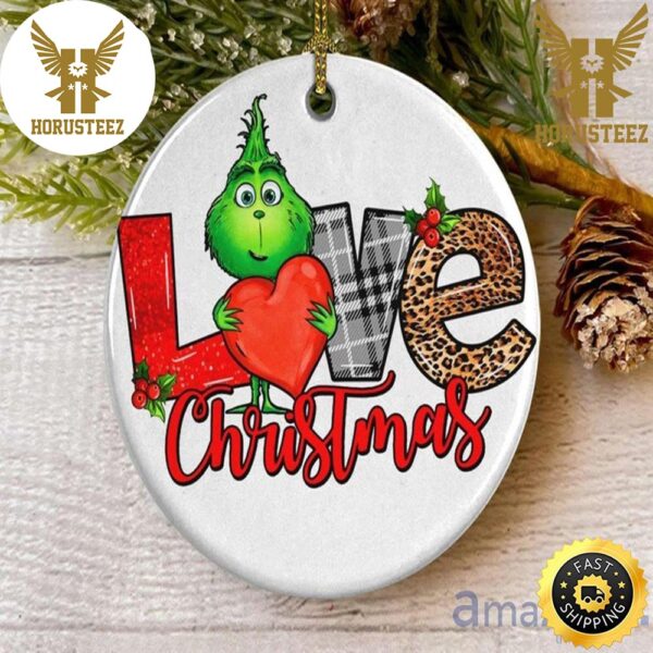 Love Christmas Cute Grinch With Heart Grinch Decorations Christmas Ornament