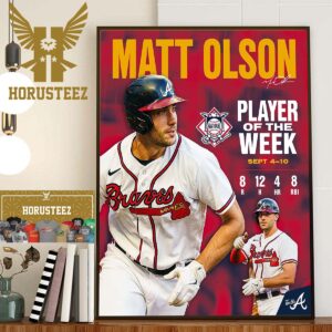 Matt Olson Is The NL Player Of The Week Home Decor Poster Canvas