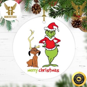 Max And The Grinch Face Christmas 2023 Grinch Christmas Decorations Christmas Ornament