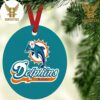 Miami Dolphins Baby Yoda NFL Football 2023 Decorations Christmas Ornament